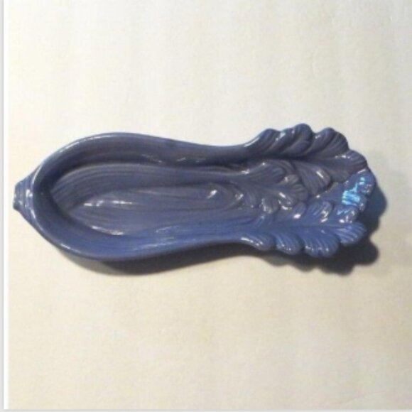 Vintage MCM Kitchen Decor Celery Dish Blue 1959 Dining Table Decor And Use - Picture 2 of 8
